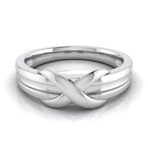Designer Platinum Couple Rings for Him & Her JL PT 536  Men-s-Ring-only Jewelove.US