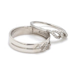 Load image into Gallery viewer, Designer Platinum Couple Rings with Diamonds JL PT 452   Jewelove
