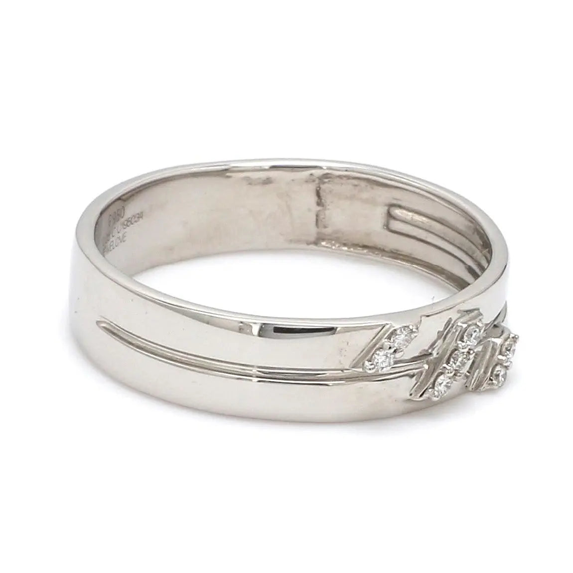 Designer Platinum Couple Rings with Diamonds JL PT 452   Jewelove
