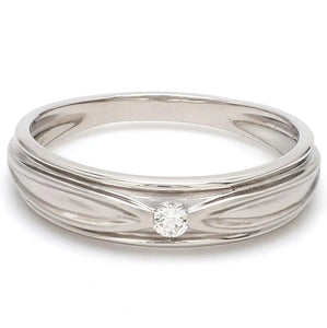 Designer Platinum Couple Rings with Single Diamonds JL PT 525   Jewelove.US