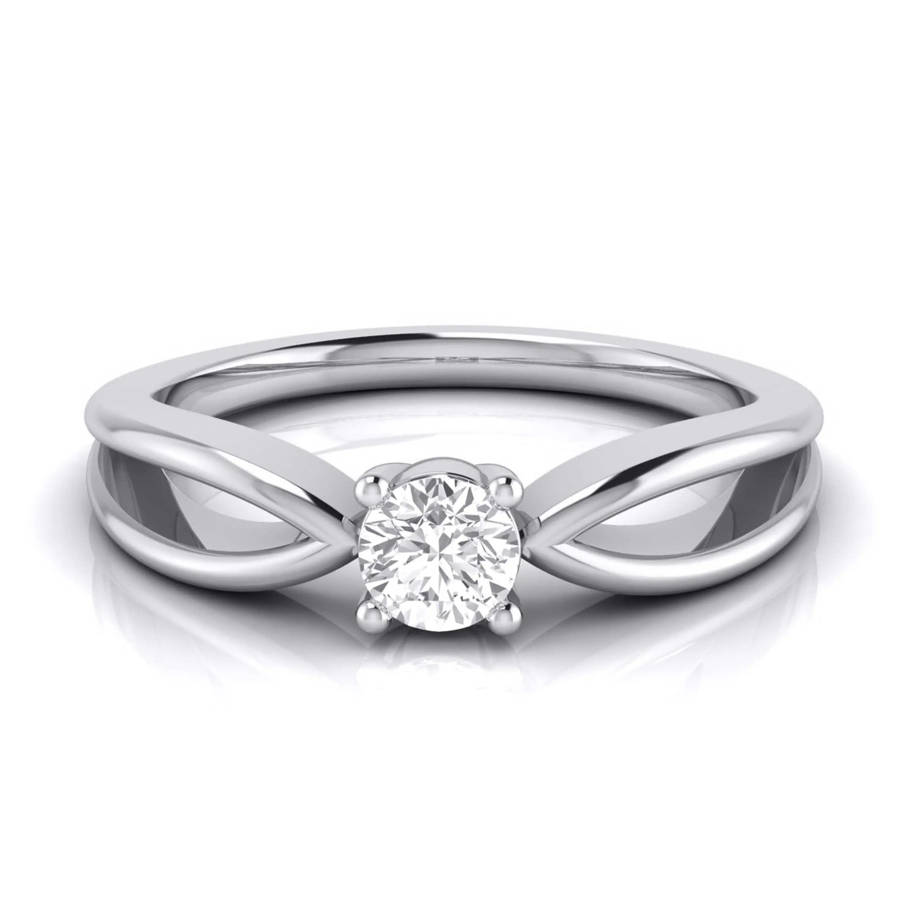 Designer Platinum Couple Rings with Single Diamonds JL PT 525  Women-s-Ring-only Jewelove.US
