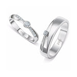 Load image into Gallery viewer, Designer Platinum Diamond Couple Rings JL PT 915   Jewelove.US
