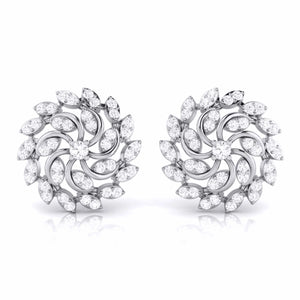 Designer Platinum Diamond Earrings for Women JL PT E MST 13   Jewelove.US