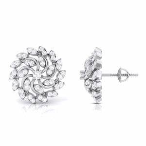 Designer Platinum Diamond Earrings for Women JL PT E MST 13   Jewelove.US