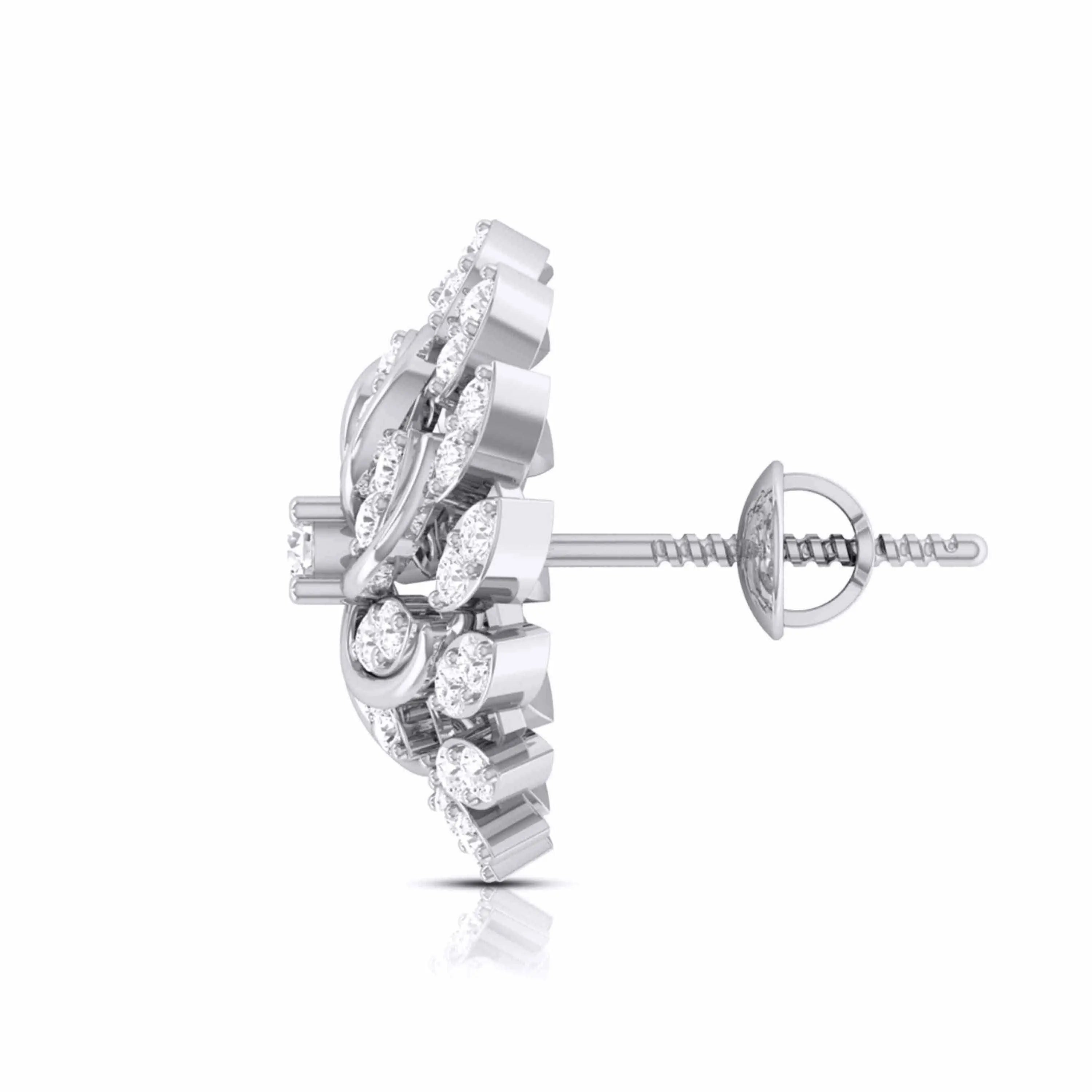 Designer Platinum Diamond Earrings for Women JL PT E MST 13   Jewelove.US