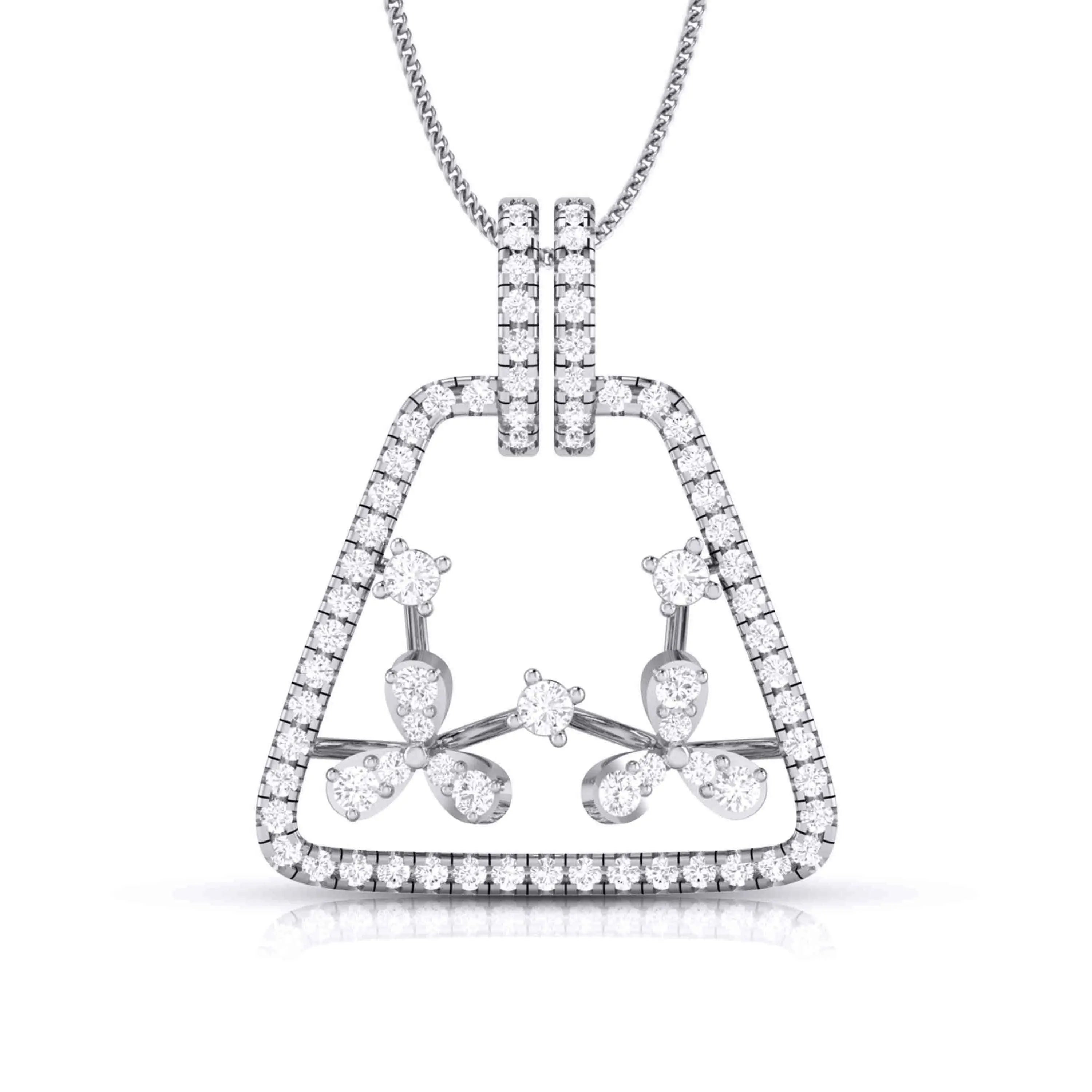 Designer Platinum Diamond Pendant Set JL PT P 30  Pendant Jewelove.US