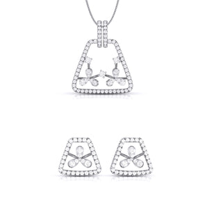 Designer Platinum Diamond Pendant Set JL PT P 30  Pendant-Set Jewelove.US