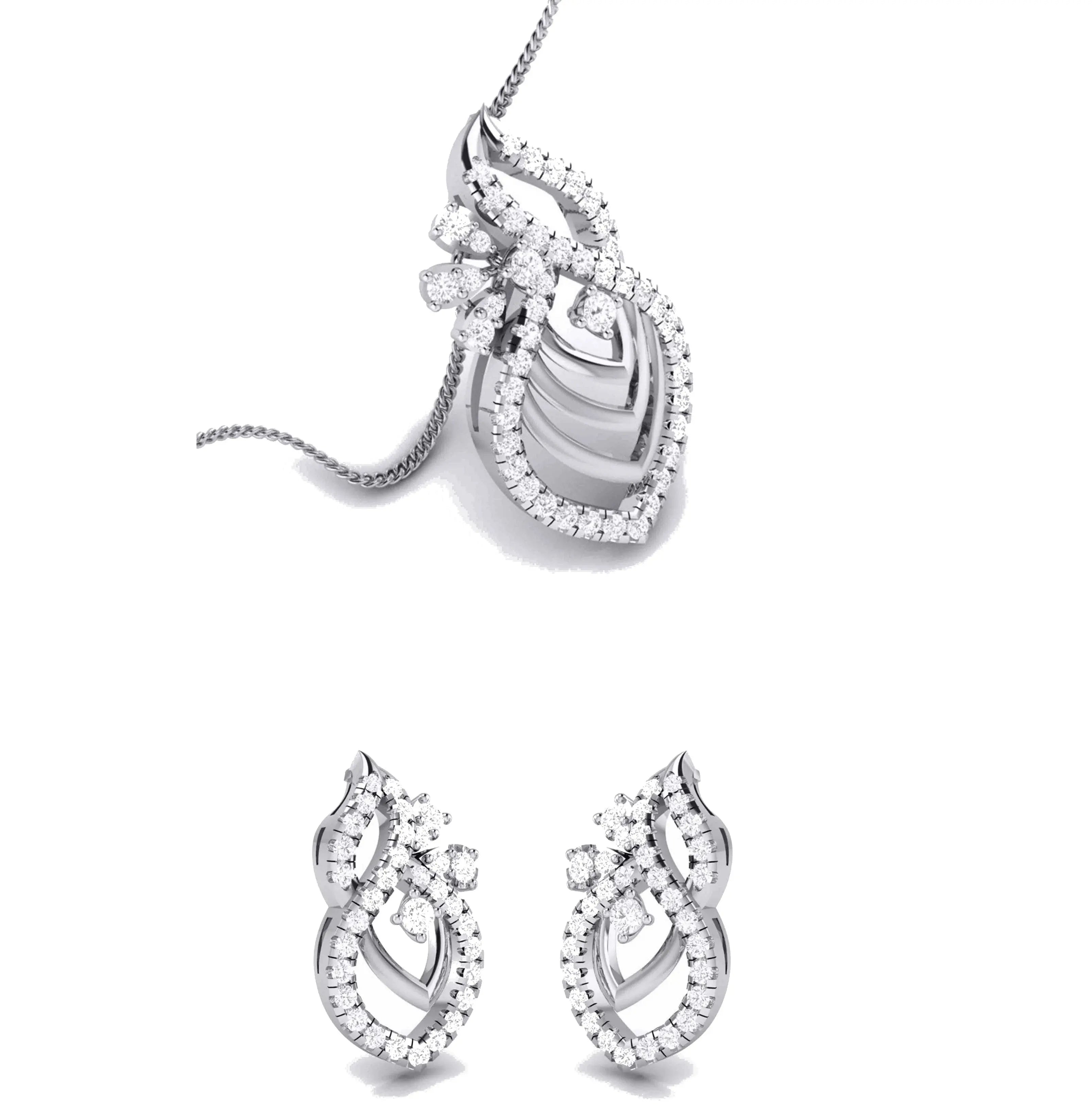 Designer Platinum Diamond Pendant Set JL PT P 4  Pendant-Set Jewelove.US