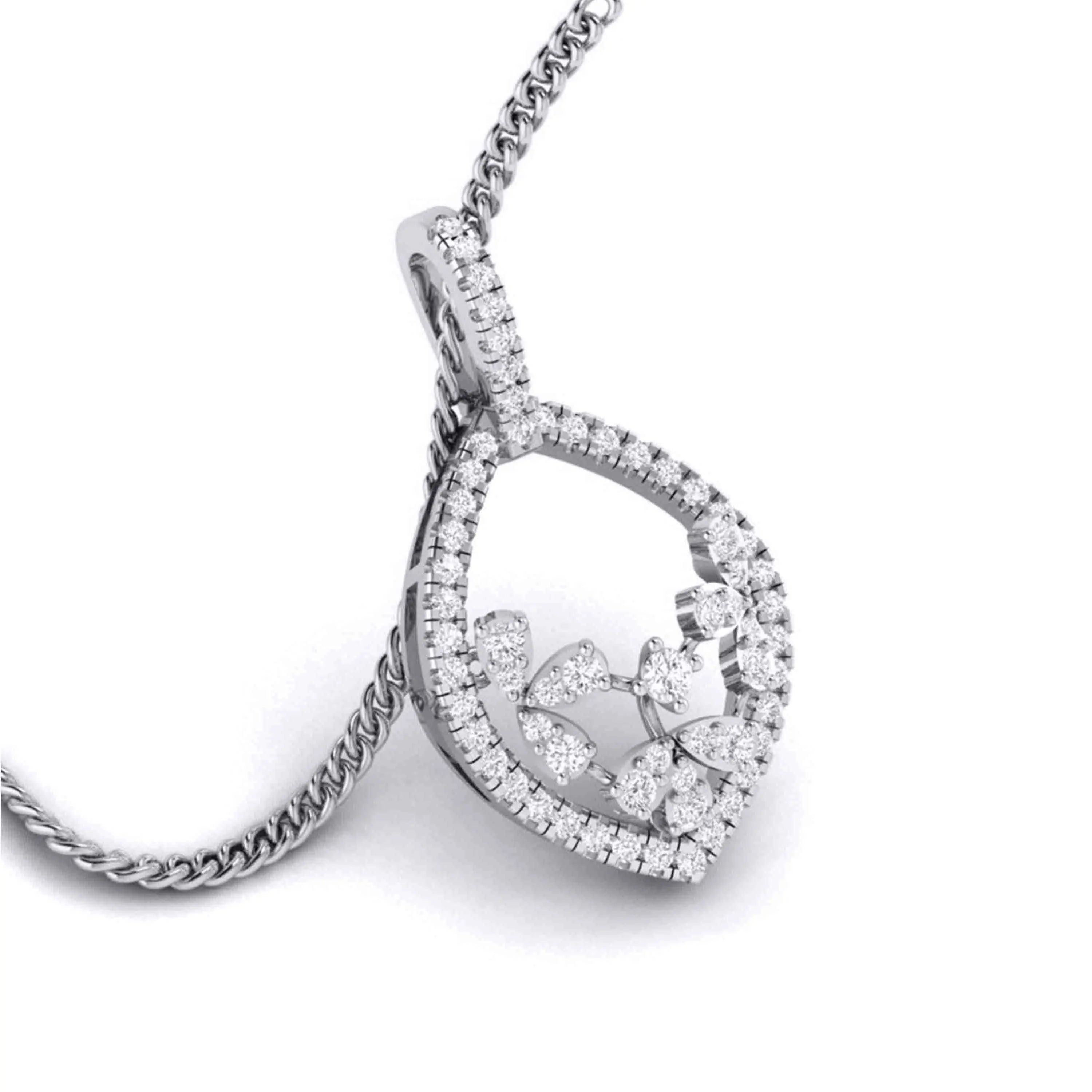 Designer Platinum Diamond Pendant Set JL PT P 7  Pendant Jewelove.US