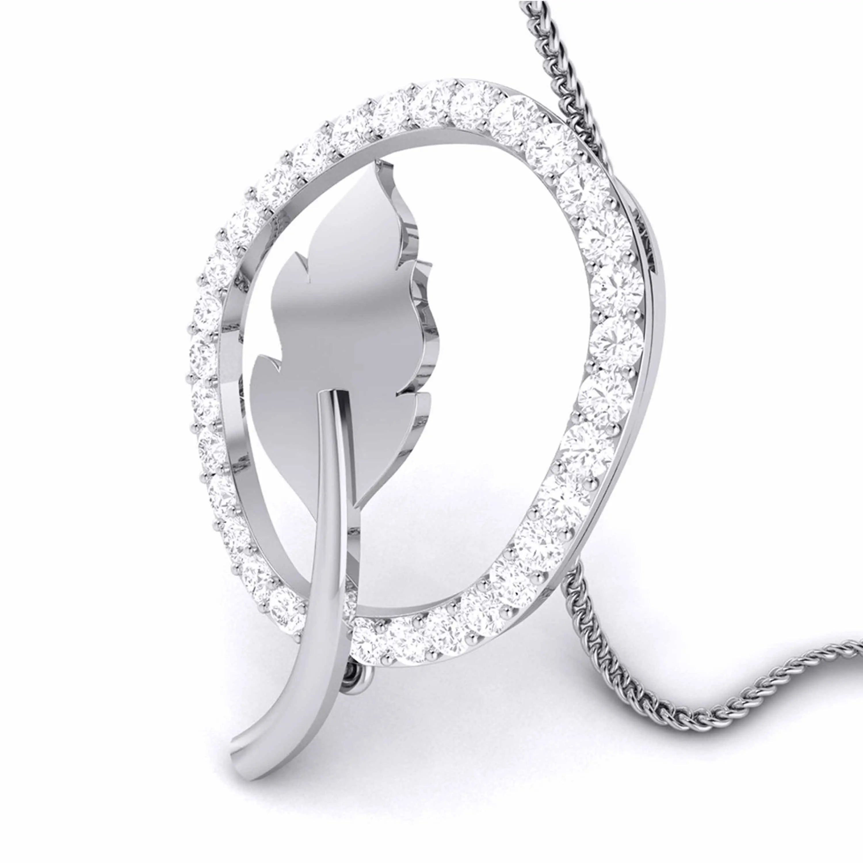 Designer Platinum Diamond Pendant Set JL PT P BT 37-F   Jewelove.US