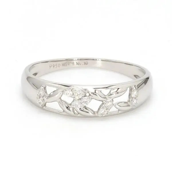 Designer Platinum Diamond Ring for Women JL PT 572   Jewelove.US