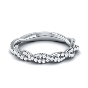 Designer Platinum Diamond Ring with Twist JL PT R-80   Jewelove.US