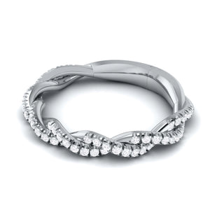 Designer Platinum Diamond Ring with Twist JL PT R-80   Jewelove.US