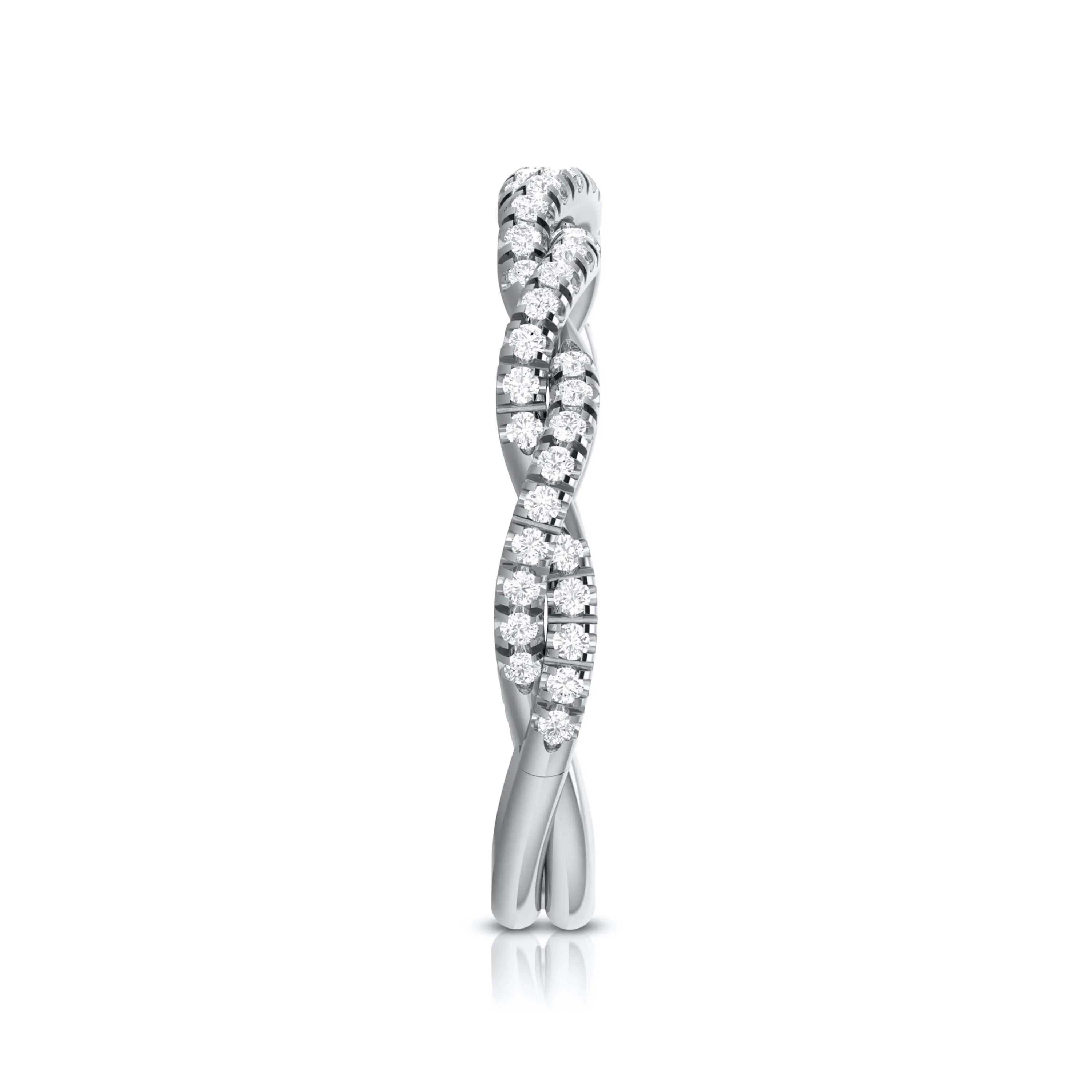 Designer Platinum Diamond Ring with Twist JL PT R-80   Jewelove.US