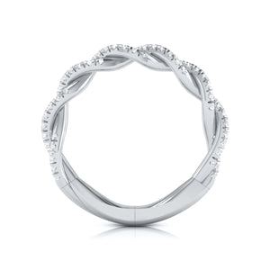 Designer Platinum Diamond Ring with Twist JL PT R-80   Jewelove.US