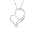 Load image into Gallery viewer, Designer Platinum Heart Pendant with Diamonds JL PT P 8095   Jewelove
