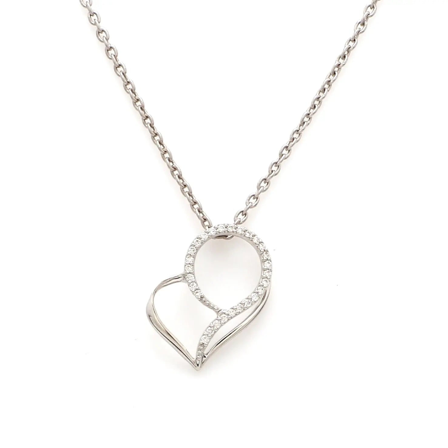 Designer Platinum Heart Pendant with Diamonds JL PT P 8095   Jewelove