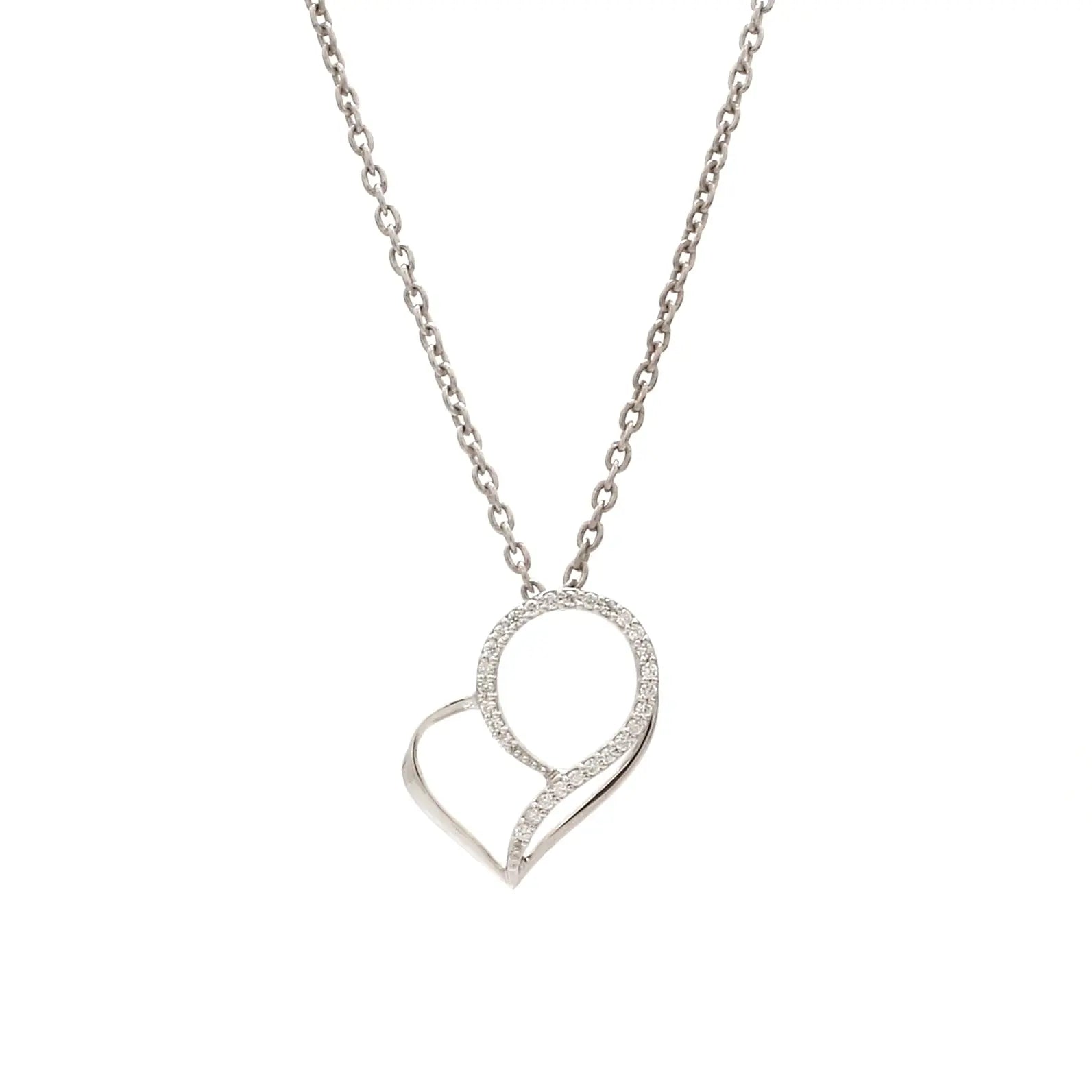 Designer Platinum Heart Pendant with Diamonds JL PT P 8095   Jewelove