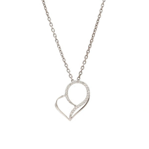 Designer Platinum Heart Pendant with Diamonds JL PT P 8095   Jewelove