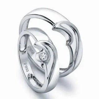 Designer Platinum Love Bands JL PT 119  Both-VVS-GH Jewelove