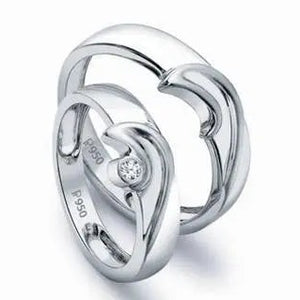 Designer Platinum Love Bands JL PT 119  Both-VVS-GH Jewelove