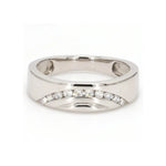 Load image into Gallery viewer, Designer Platinum Love Bands with Diamonds in a Curve JL PT 237  Women-s-Ring-only-VVS-GH Jewelove
