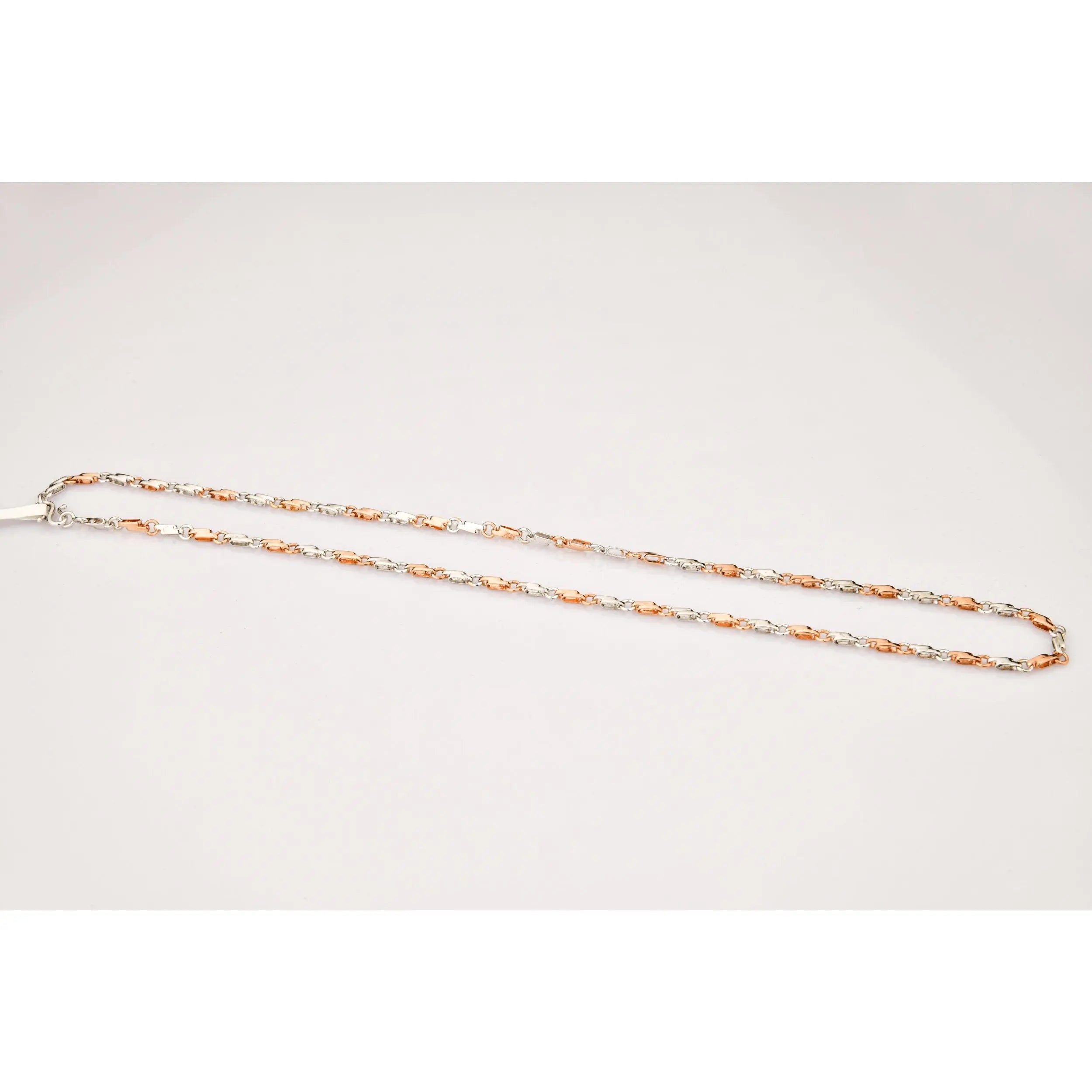 Designer Platinum Rose Gold Chain with Alternate Links JL PT CH 782   Jewelove.US