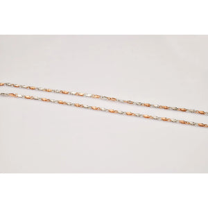 Designer Platinum Rose Gold Chain with Alternate Links JL PT CH 782   Jewelove.US