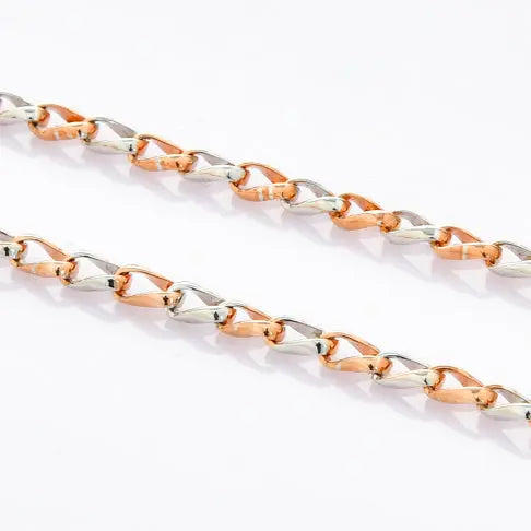 Designer Platinum Rose Gold Linked Chain JL PT CH 899   Jewelove.US