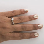 Load image into Gallery viewer, Designer Platinum Solitaire Engagement Ring with Curvy Shank with Diamonds JL PT 562   Jewelove.US
