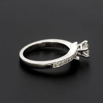 Load image into Gallery viewer, Designer Platinum Solitaire Engagement Ring with Curvy Shank with Diamonds JL PT 562   Jewelove.US
