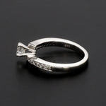 Load image into Gallery viewer, Designer Platinum Solitaire Engagement Ring with Curvy Shank with Diamonds JL PT 562   Jewelove.US
