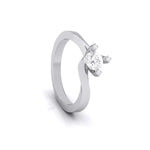 Load image into Gallery viewer, Designer Platinum Solitaire Engagement Ring with Diamond Studded Prongs JL PT G-122   Jewelove.US
