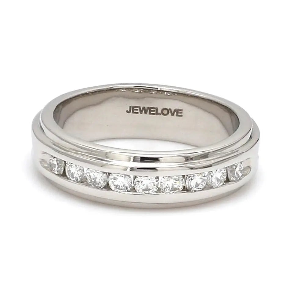 Designer Platinum Wedding Bands with Diamonds JL PT 239   Jewelove