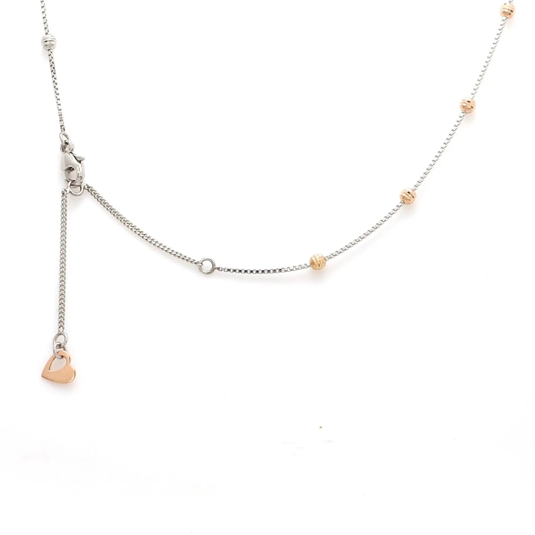 Designer Platinum & Rose Gold Balls Chain JL PT 840   Jewelove.US
