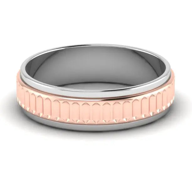 Designer Platinum & Rose Gold Couple Rings JL PT 638  Men-s-Ring-only Jewelove.US