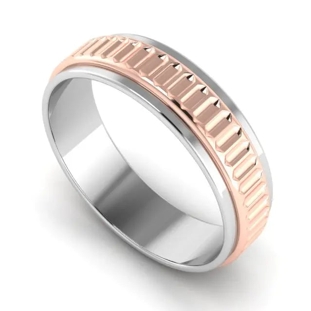 Designer Platinum & Rose Gold Couple Rings JL PT 638  Women-s-Ring-only Jewelove.US