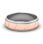 Load image into Gallery viewer, Designer Platinum &amp; Rose Gold Couple Rings with Slanting Grooves JL PT 639  Men-s-Ring-only Jewelove.US
