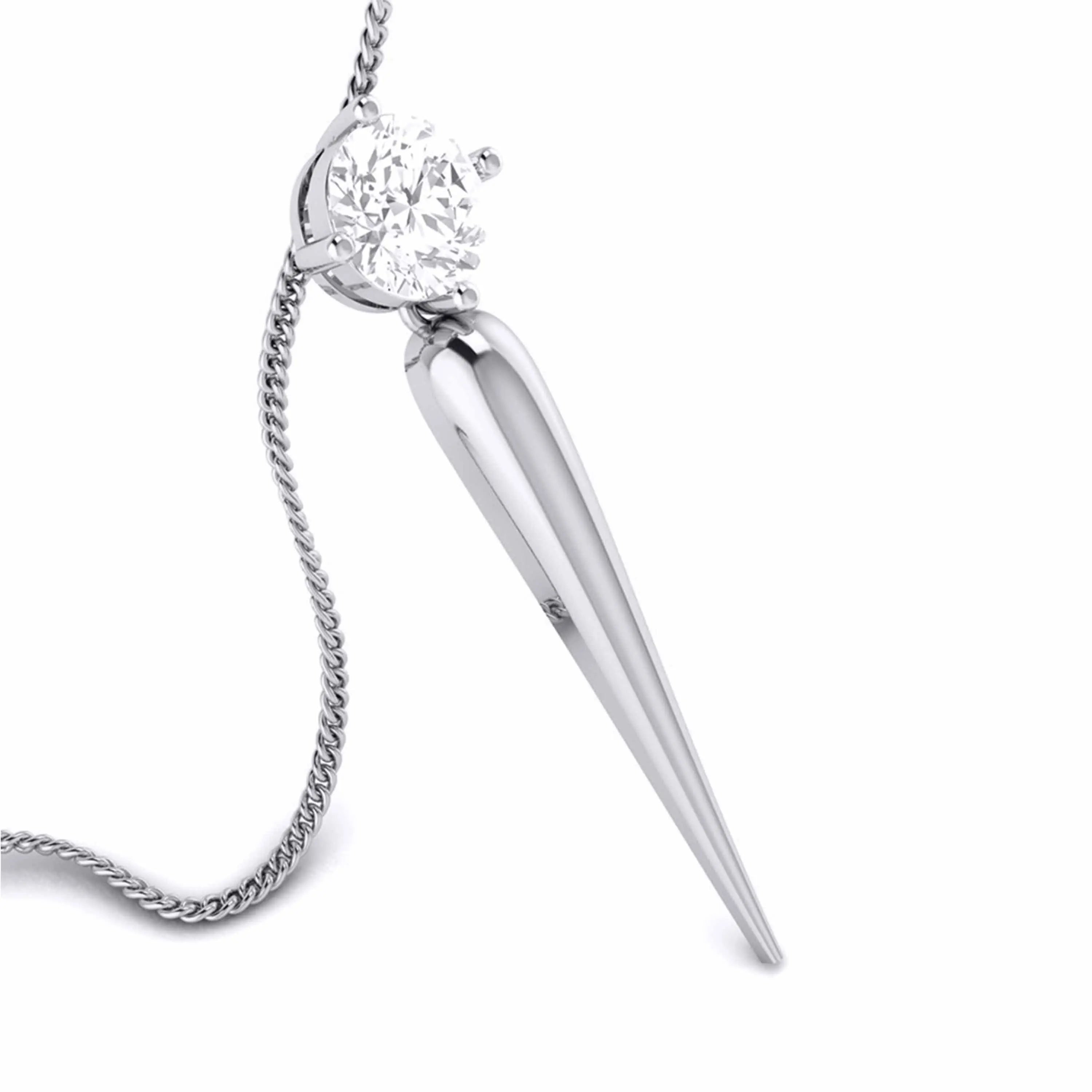 Designer Platinum with Solitaire Pendant Set for Women JL PT PE 76D   Jewelove.US