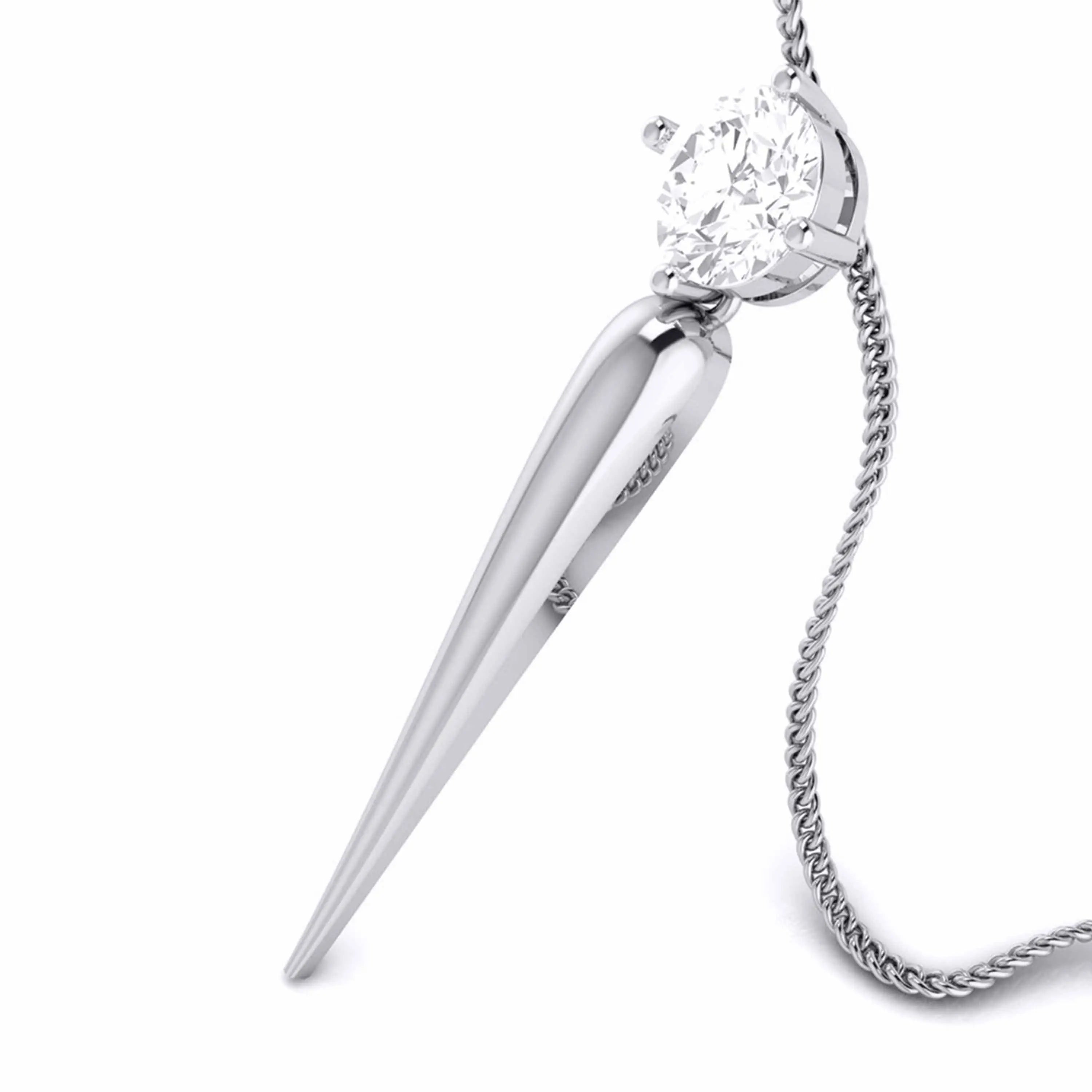 Designer Platinum with Solitaire Pendant Set for Women JL PT PE 76D  Pendant Jewelove.US