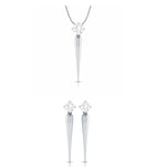 Load image into Gallery viewer, Designer Platinum with Solitaire Pendant Set for Women JL PT PE 76D  Pendant-Set Jewelove.US
