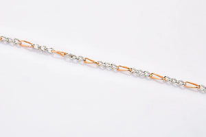 Designer Sachin Bracelet in Platinum & Rose Gold for Men JL PTB 693   Jewelove.US