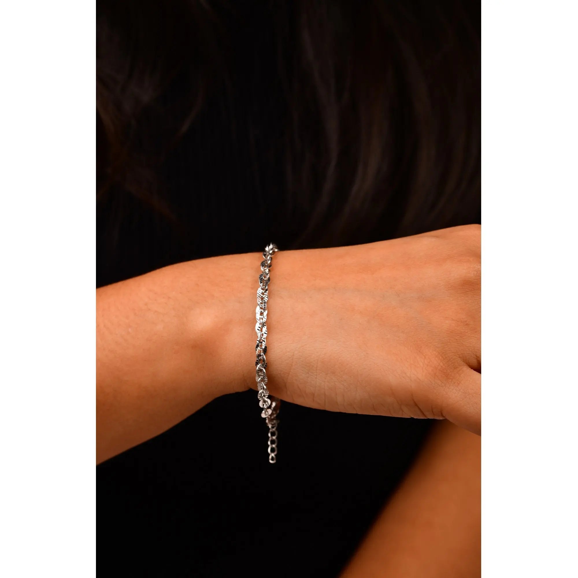 Designer Shiny Platinum Bracelet for Women JL PTB 661   Jewelove.US