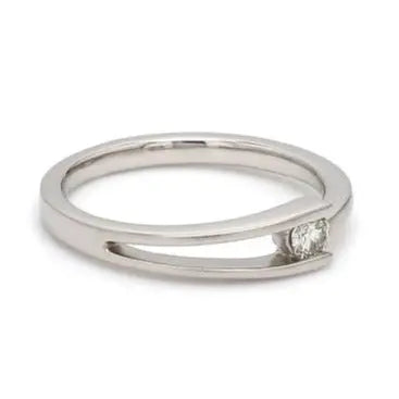 Designer Single Diamond Platinum Couple Rings JL PT 613   Jewelove.US