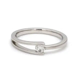 Load image into Gallery viewer, Designer Single Diamond Platinum Couple Rings JL PT 613   Jewelove.US
