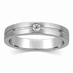 Load image into Gallery viewer, Designer Single Diamond Platinum Ring for Men JL PT 309   Jewelove

