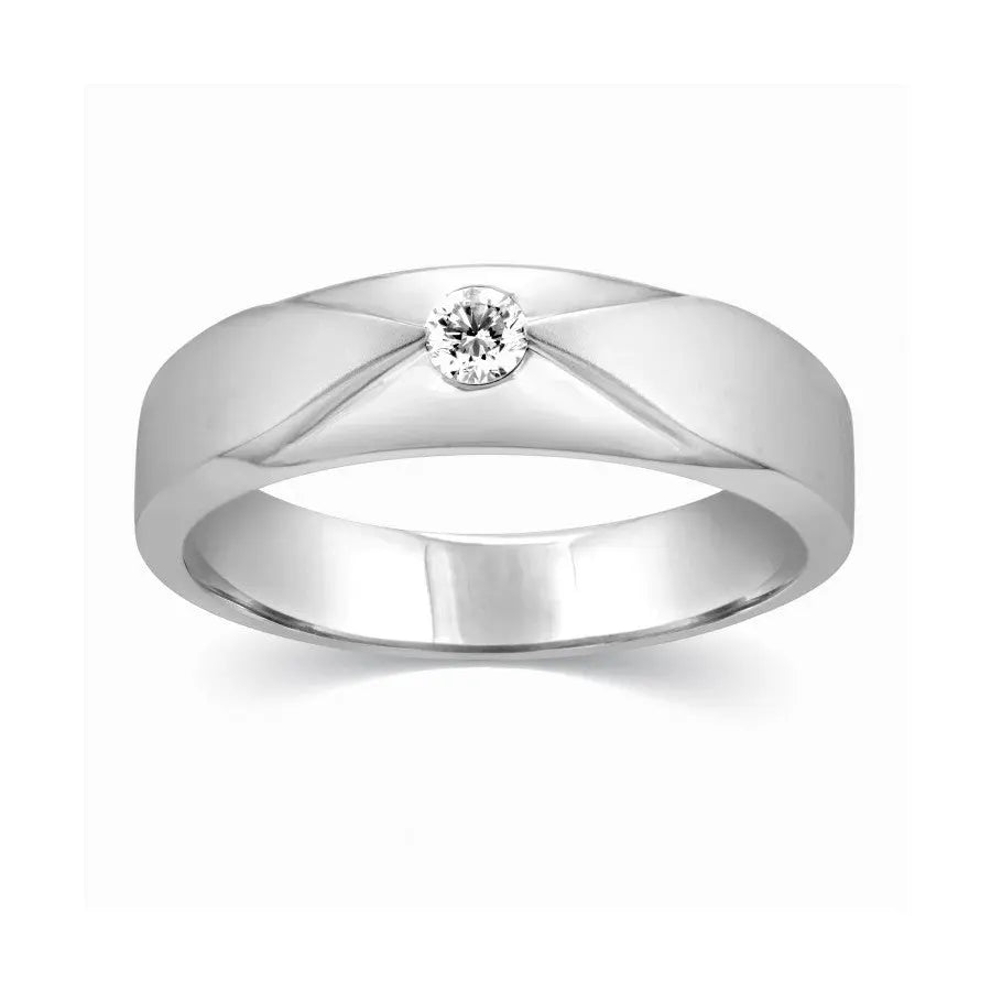Designer Single Diamond Platinum Ring for Men JL PT 312   Jewelove