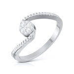 Load image into Gallery viewer, Designer Solitaire-Look Pressure Setting Platinum Ring for Women JL PT LR 83  VVS-GH Jewelove
