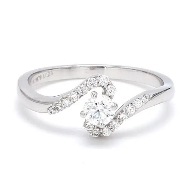Designer Solitaire Platinum Couple Rings JL PT 583  Women-s-Ring-only Jewelove.US