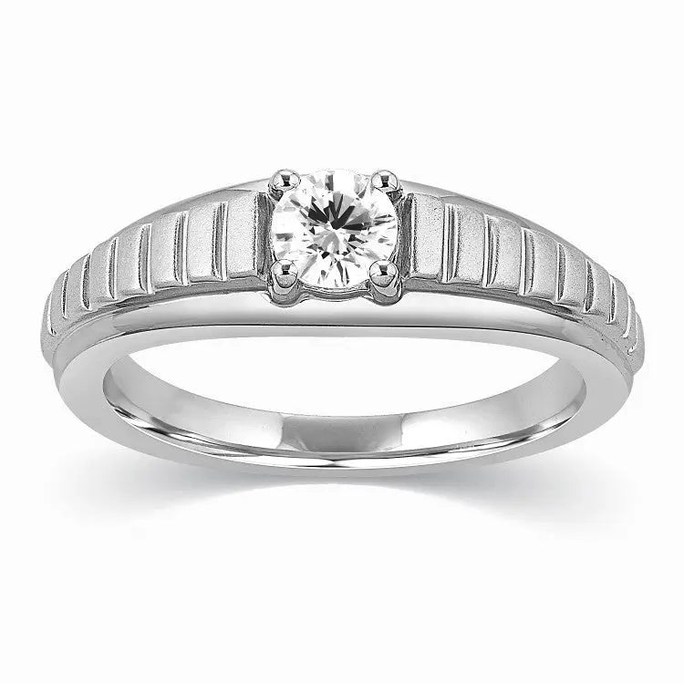 Designer Solitaire Platinum Engagement Ring for Men JL PT 313   Jewelove